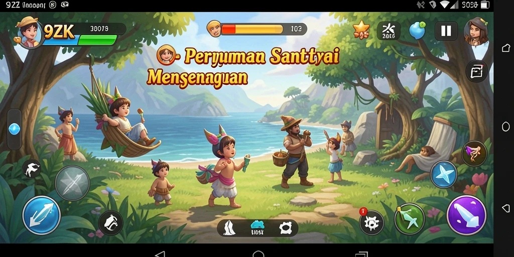 Tampilan gameplay 9ZK yang ceria dan menghibur.