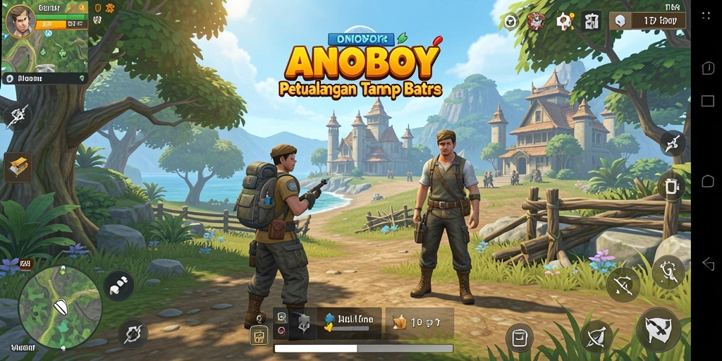 Tangkapan layar ANOBOY menampilkan aksi seru di dunia terbuka.