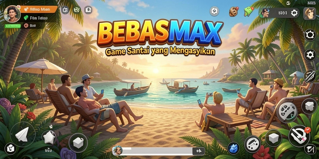 Tampilan gameplay BEBASMAX yang menyenangkan dan menghibur.