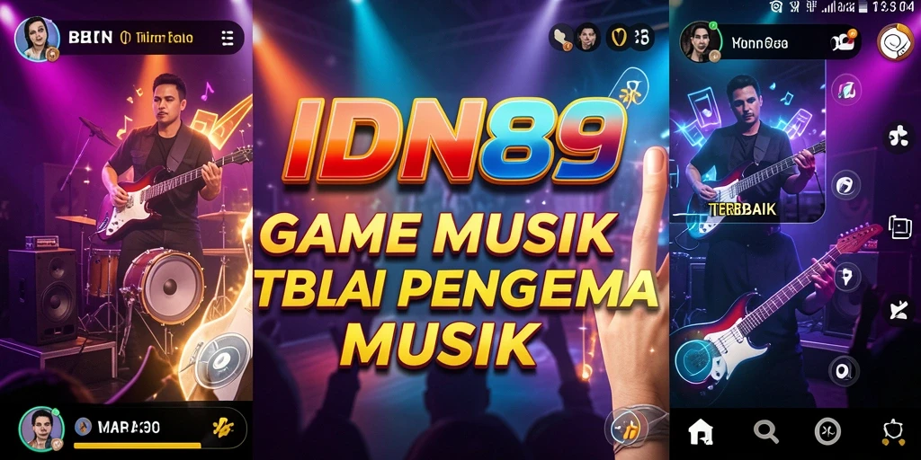 Tampilan gameplay IDN89 dengan berbagai pilihan lagu menarik.