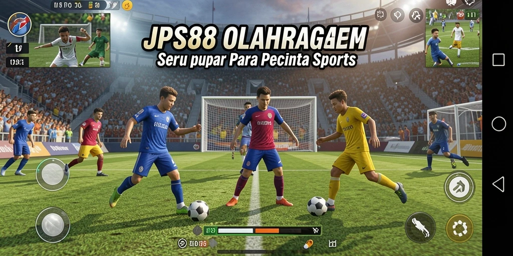 Screenshot menunjukkan aksi seru dalam permainan olahraga JPS88.