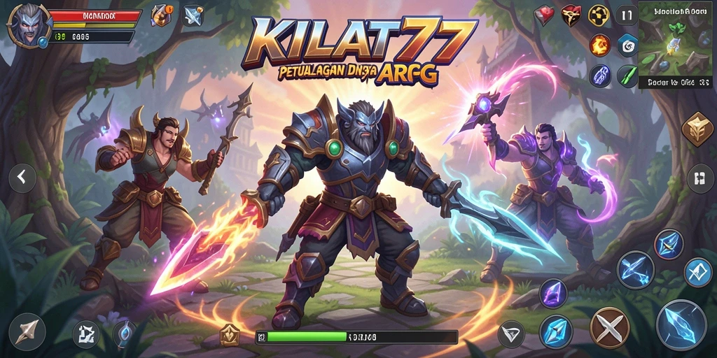 Gameplay KILAT77 yang penuh aksi dengan pertarungan yang seru.