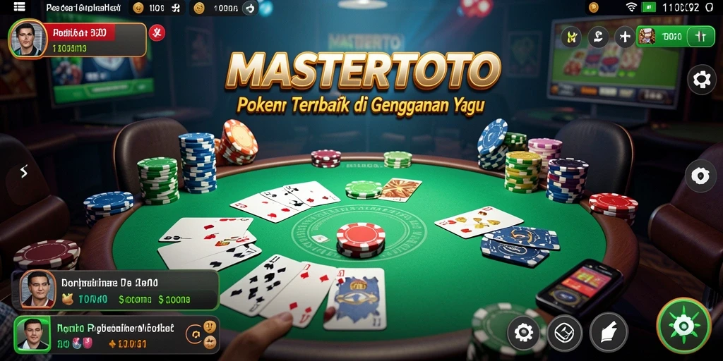 Menampilkan gameplay seru MASTERTOTO dalam permainan Poker.