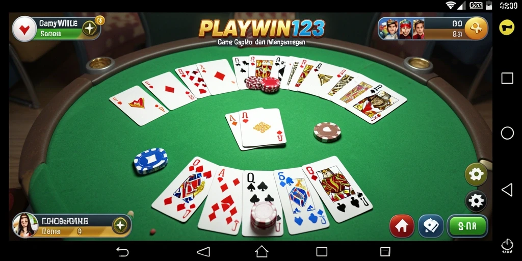 Tampilan gameplay seru dalam permainan Gaple PLAYWIN123.
