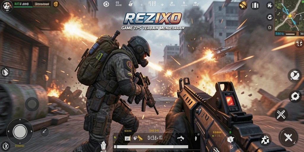 Tampilan gameplay REZIXO yang penuh aksi dan strategi.